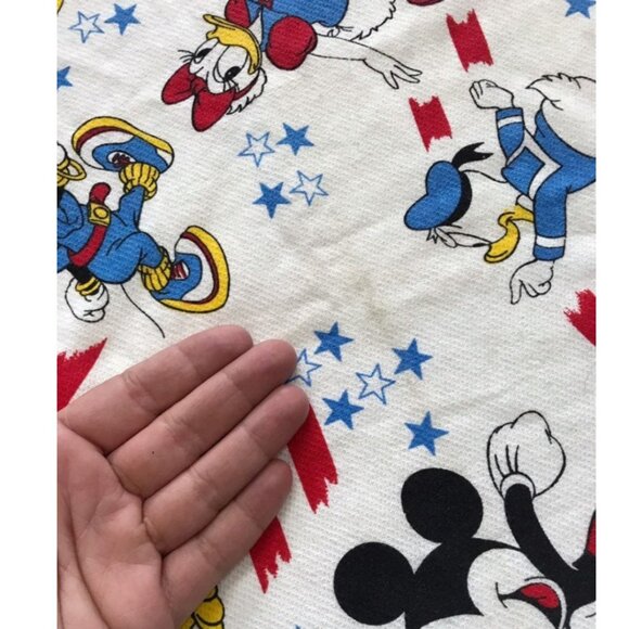 Vintage Baby Blanket Crib Sheet Mickey Mouse Gang - Picture 5 of 6
